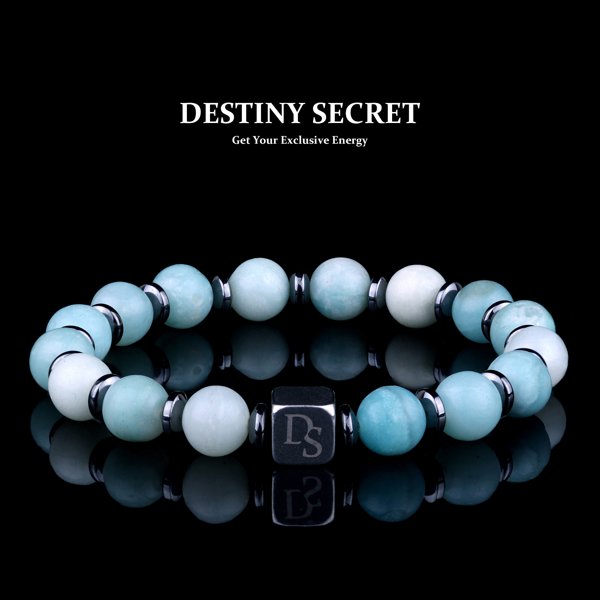Genuine Amazonite 8mm Bead Bracelet for men and women Destiny Secret