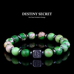 Genuine Green Imperial Jasper 8mm Bead Bracelet for men and women Destiny Secret