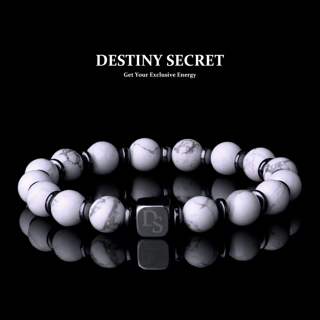Genuine White Turquoise 8mm Bead Bracelet for men and women Destiny Secret