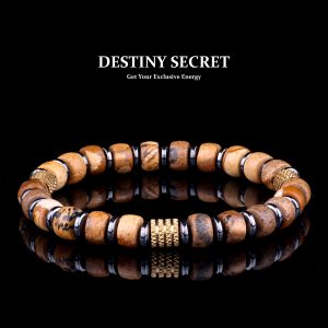 Genuine Landscape Jasper 7mm Bead Men's Beaded Bracelet 01 Destiny Secret