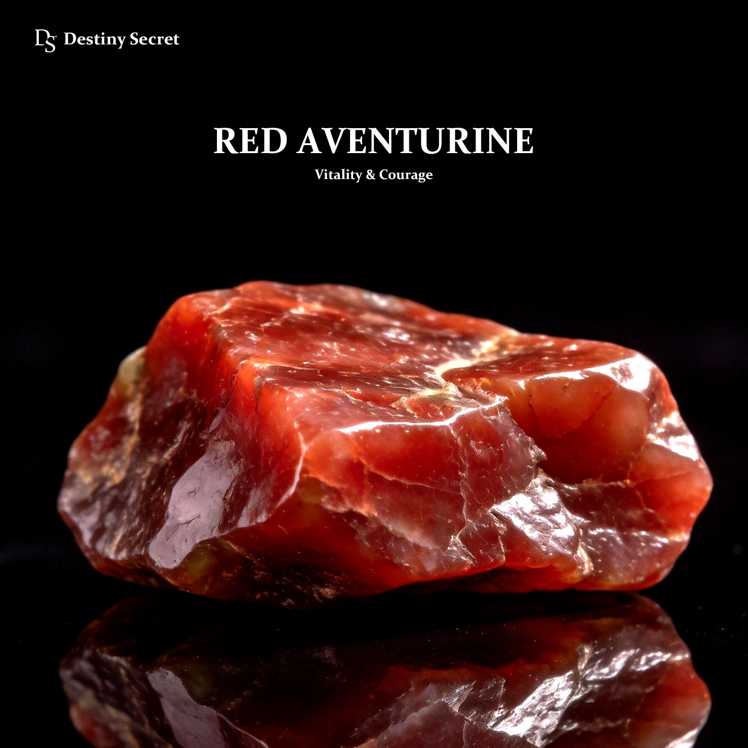 Genuine Red Aventurine Gemstone Raw Stone Destiny Secret