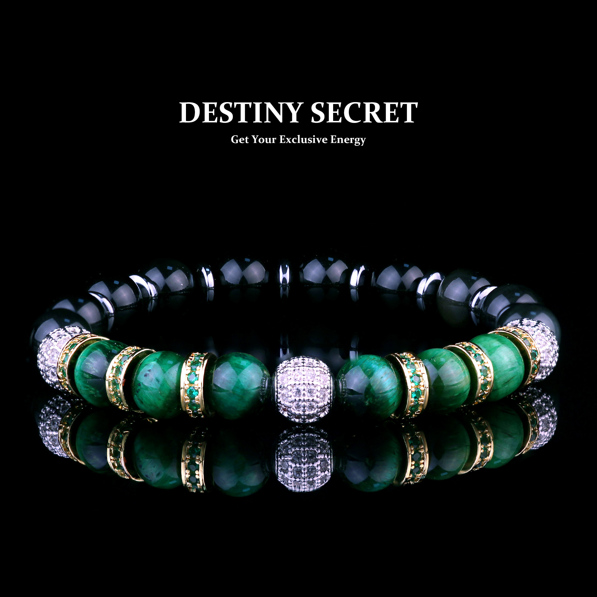 Obsidian and Tiger Eye Bracelet (8mm)