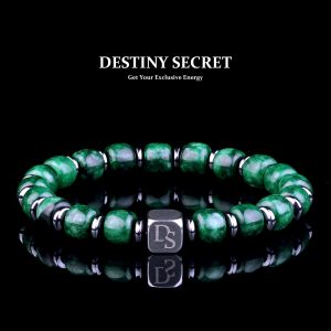 Antique Genuine Dark Green Jade Bracelet for men and women Destiny Secret