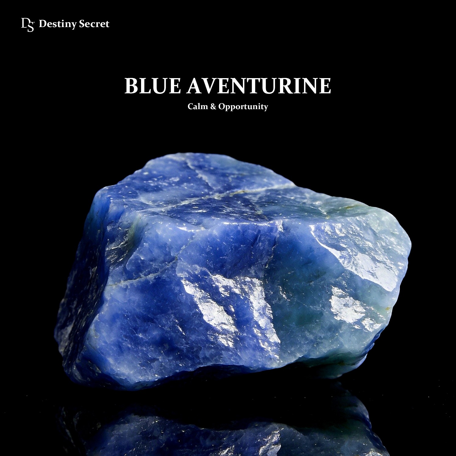 Genuine Blue Aventurine Gemstone Raw Stone Destiny Secret
