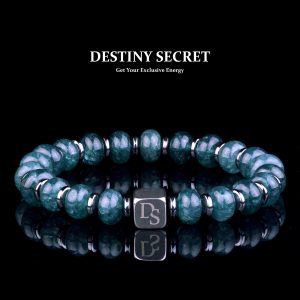 Genuine Blue Jade Bead Bracelet for men and women Destiny Secret