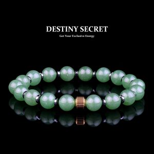 Genuine Hetian Green Jade Bead Bracelet for men and women Destiny Secret