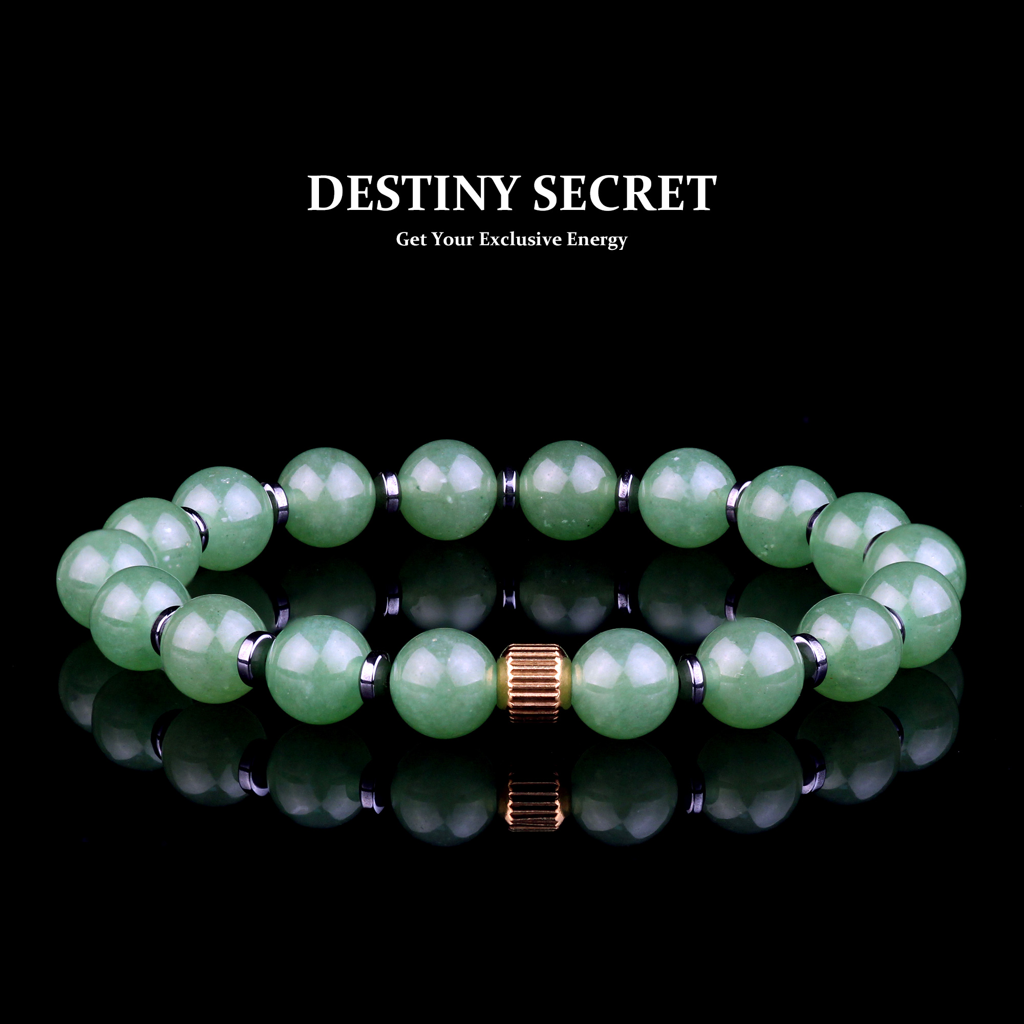 Genuine Hetian Green Jade Bead Bracelet for men and women Destiny Secret