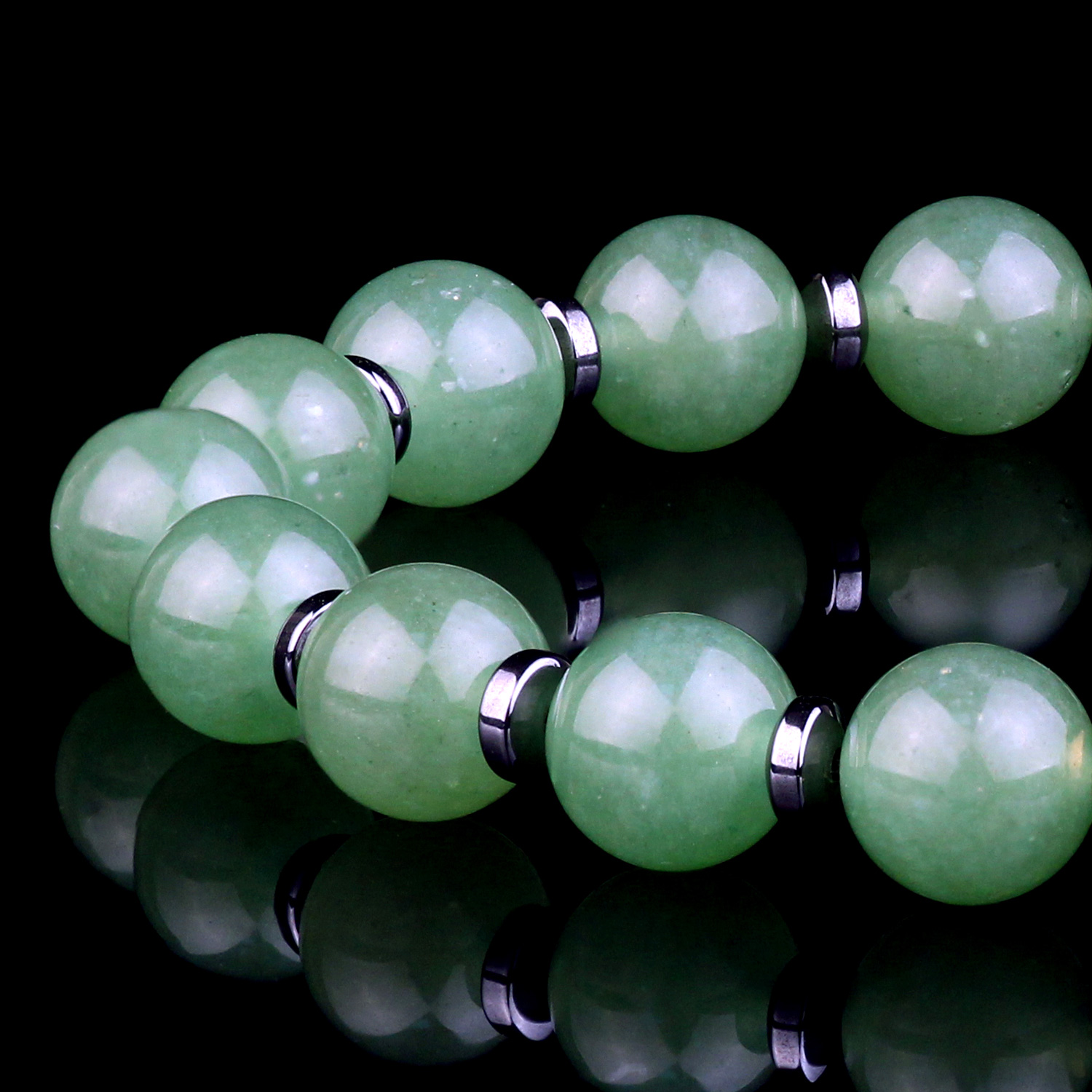 Genuine Hetian Green Jade Bead Bracelet for men and women Destiny Secret