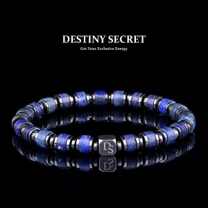 Genuine Lapis Lazuli 6mm Bead Bracelet for men and women Destiny Secret