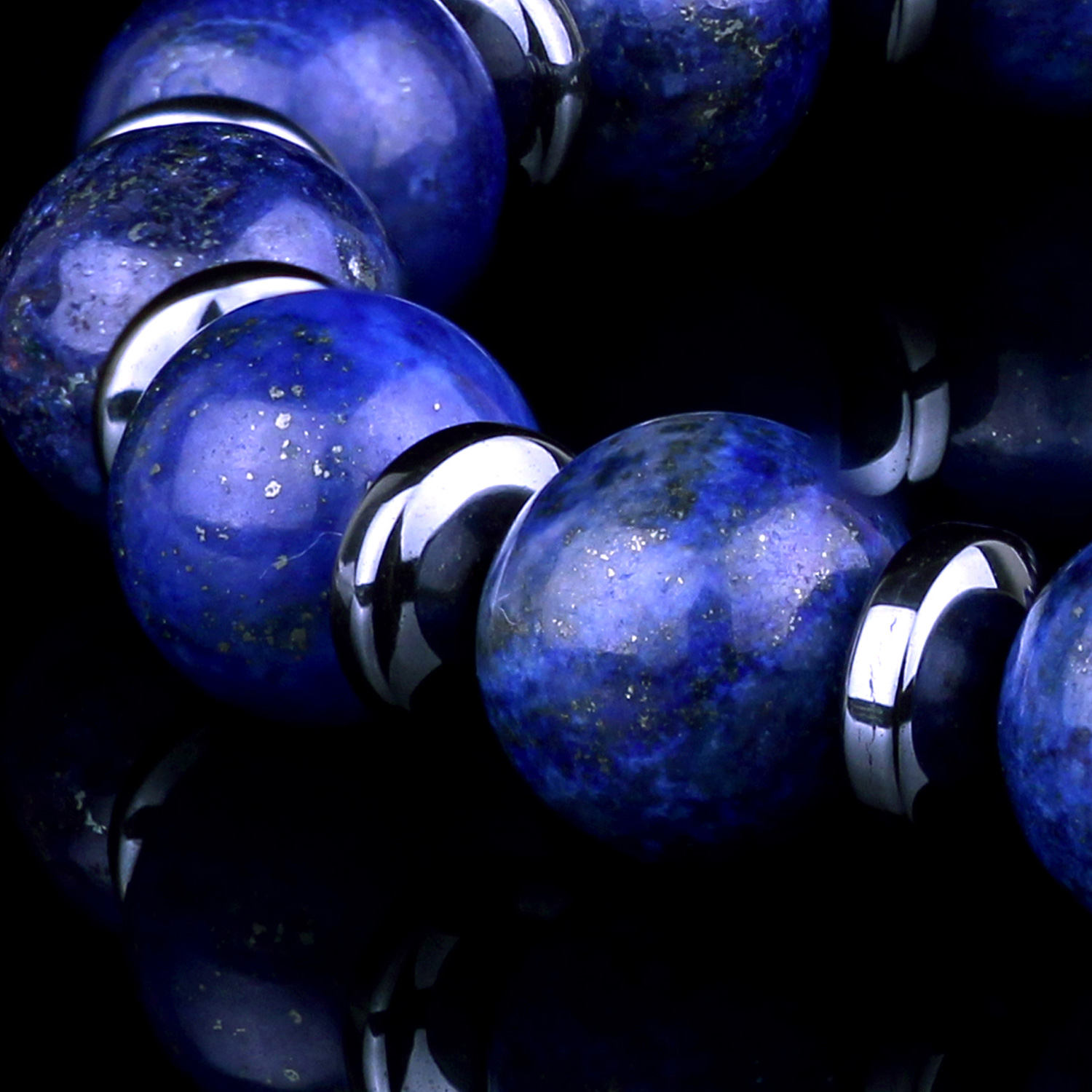 Genuine Lapis Lazuli 8mm Bead Men's Beaded Bracelet 02 Destiny Secret