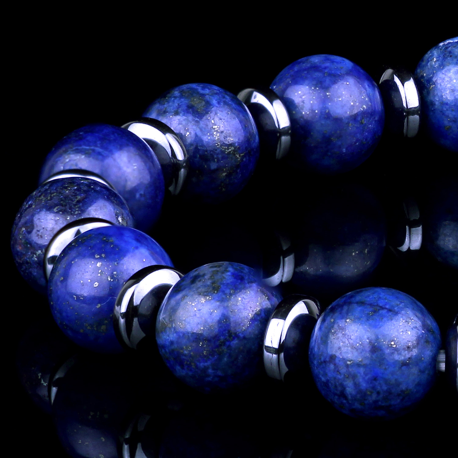 Genuine Lapis Lazuli 8mm Bead Men's Beaded Bracelet 04 Destiny Secret