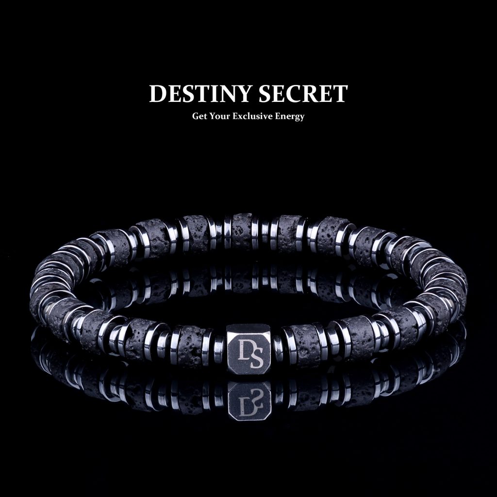 Genuine Lava Stone 6mm Bead Men's Beaded Bracelet 01 Destiny Secret