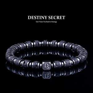 Genuine Lava Stone 6mm Bead Men's Beaded Bracelet 01 Destiny Secret