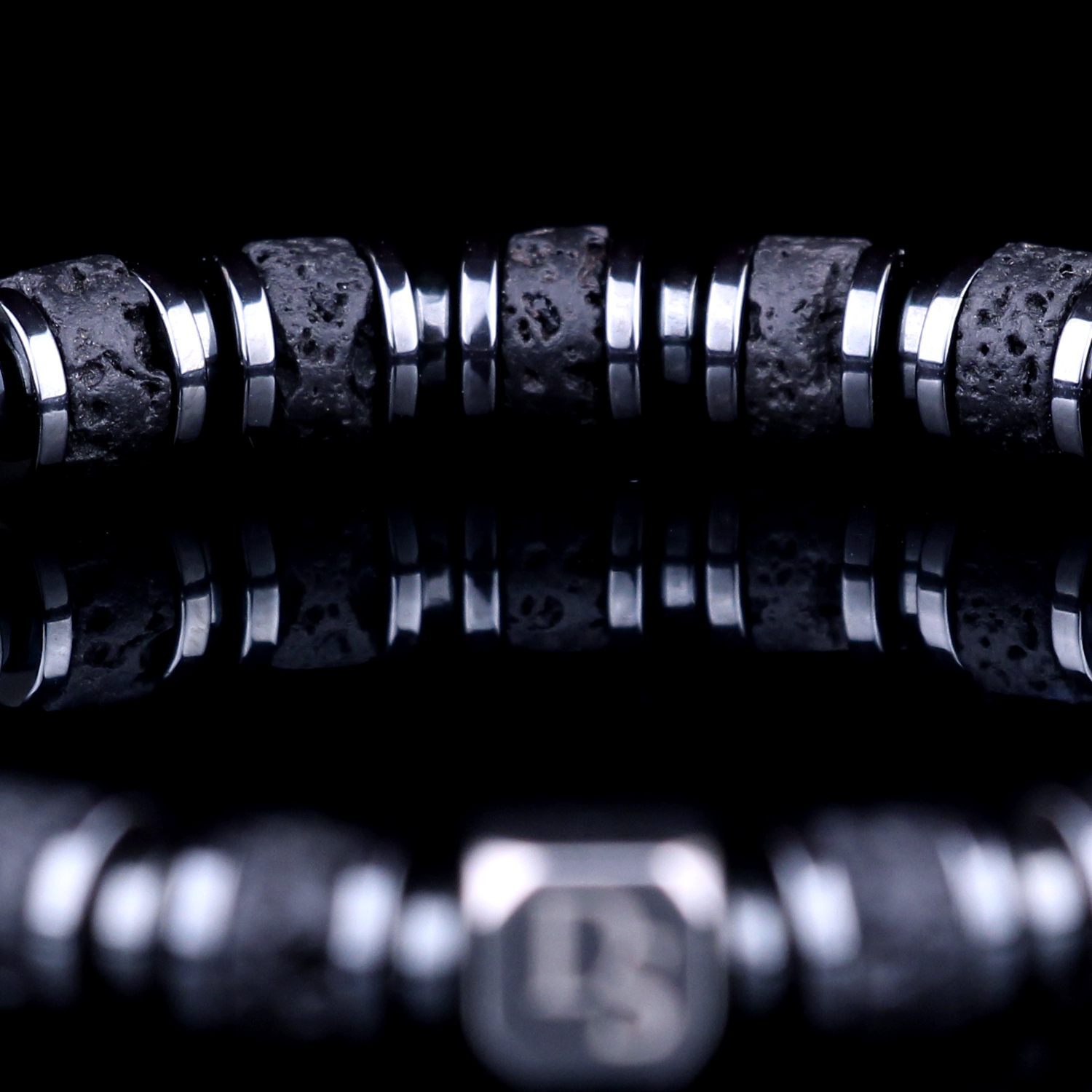 Genuine Lava Stone 6mm Bead Men's Beaded Bracelet 04 Destiny Secret