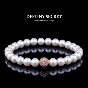 Genuine Pearl 6mm Bead Bracelet for women Destiny Secret