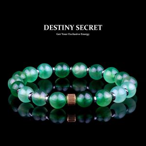 Genuine Vibrant Green Jade Bead Bracelet for men and women Destiny Secret