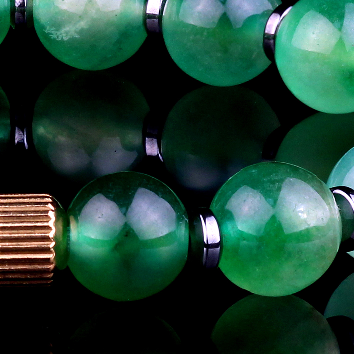 Genuine Vibrant Green Jade Bead Bracelet for men and women Destiny Secret