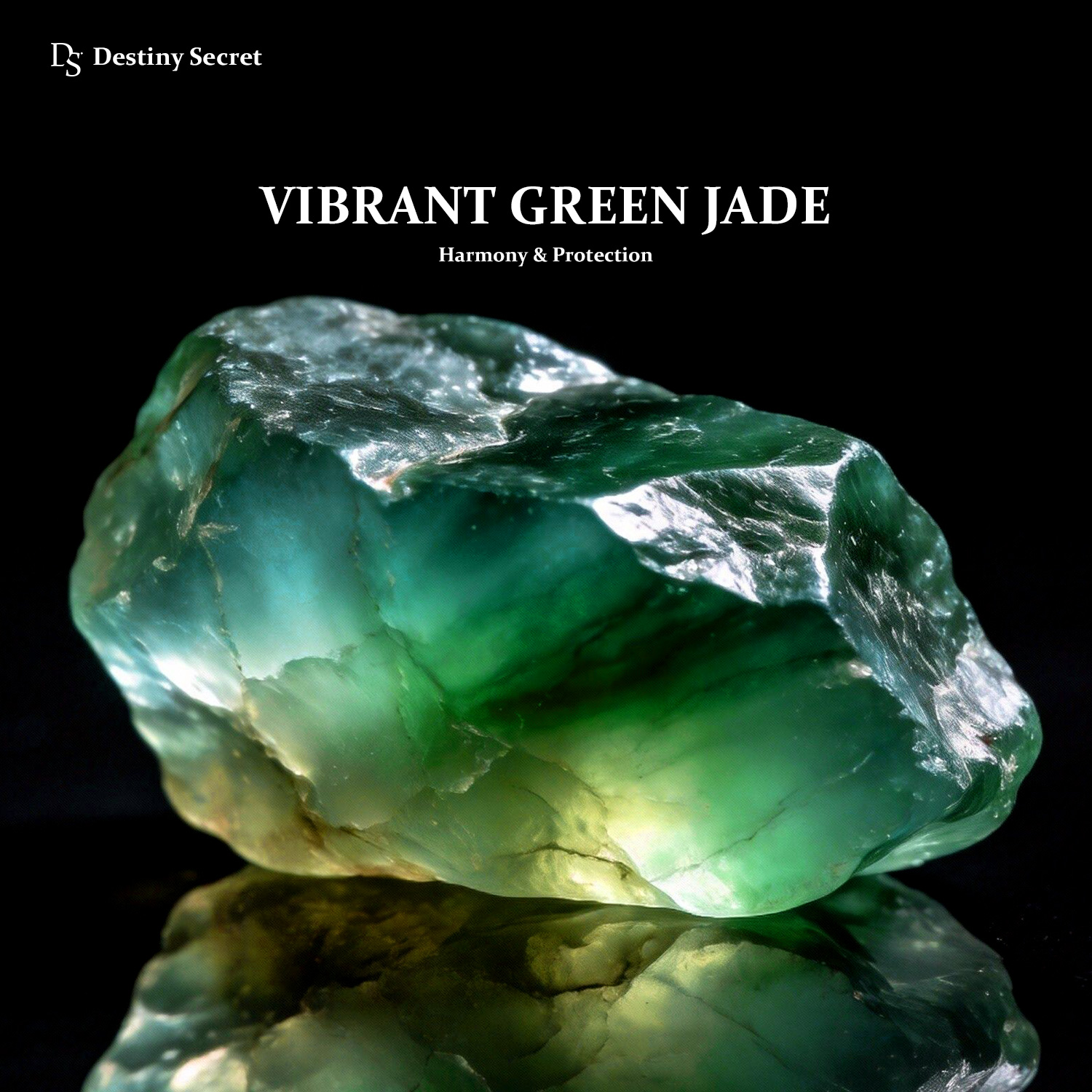 Genuine Vibrant Green Jade Raw Stone Destiny Secret