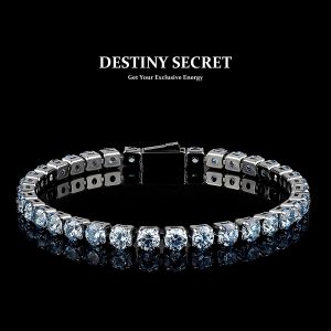 blue moissanite diamond tennis for men women