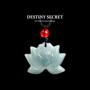 Burmese Jade Lotus Blossom Pendant Necklace