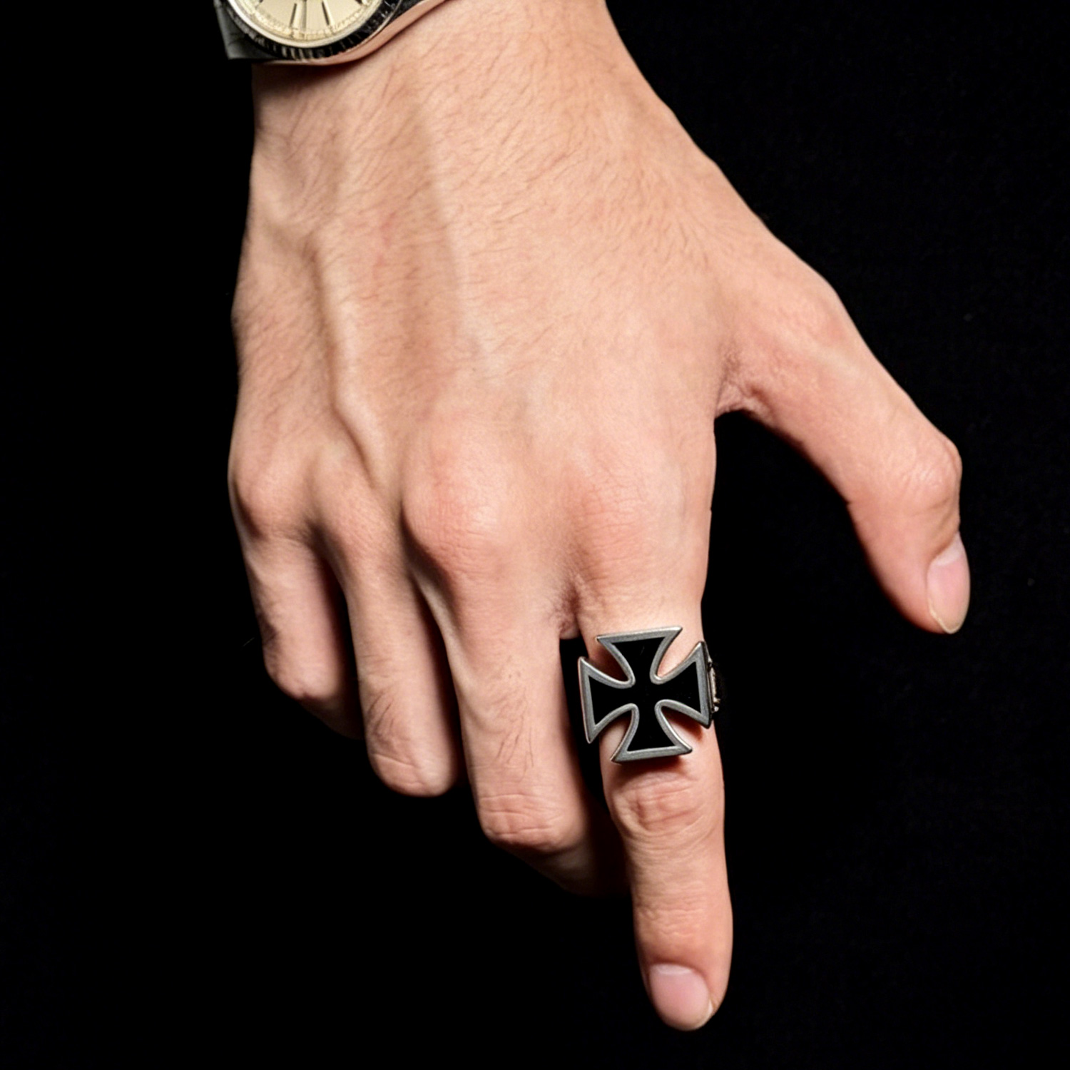Cross Men's Titanium Ring 05 Destiny Secret
