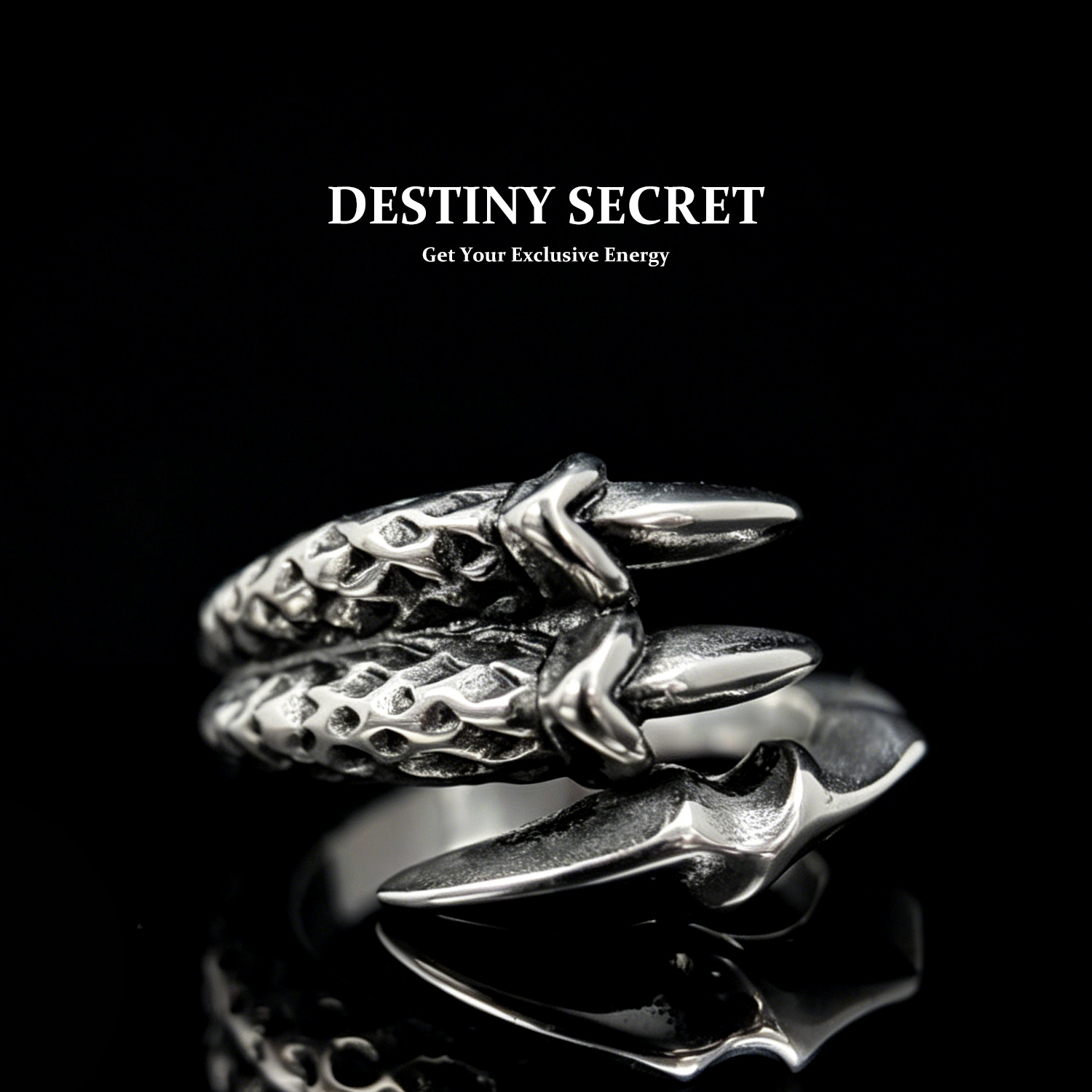 Dragon Claw Men's Titanium Ring 01 Destiny Secret