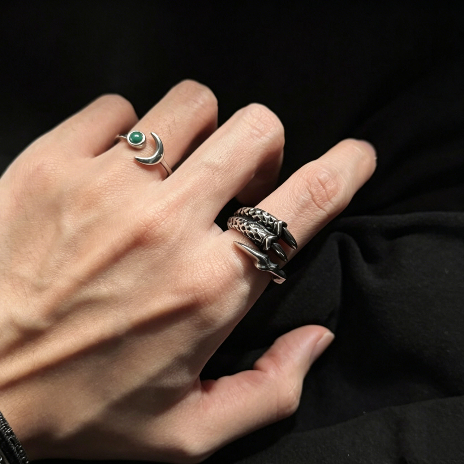 Dragon Claw Men's Titanium Ring 03 Destiny Secret