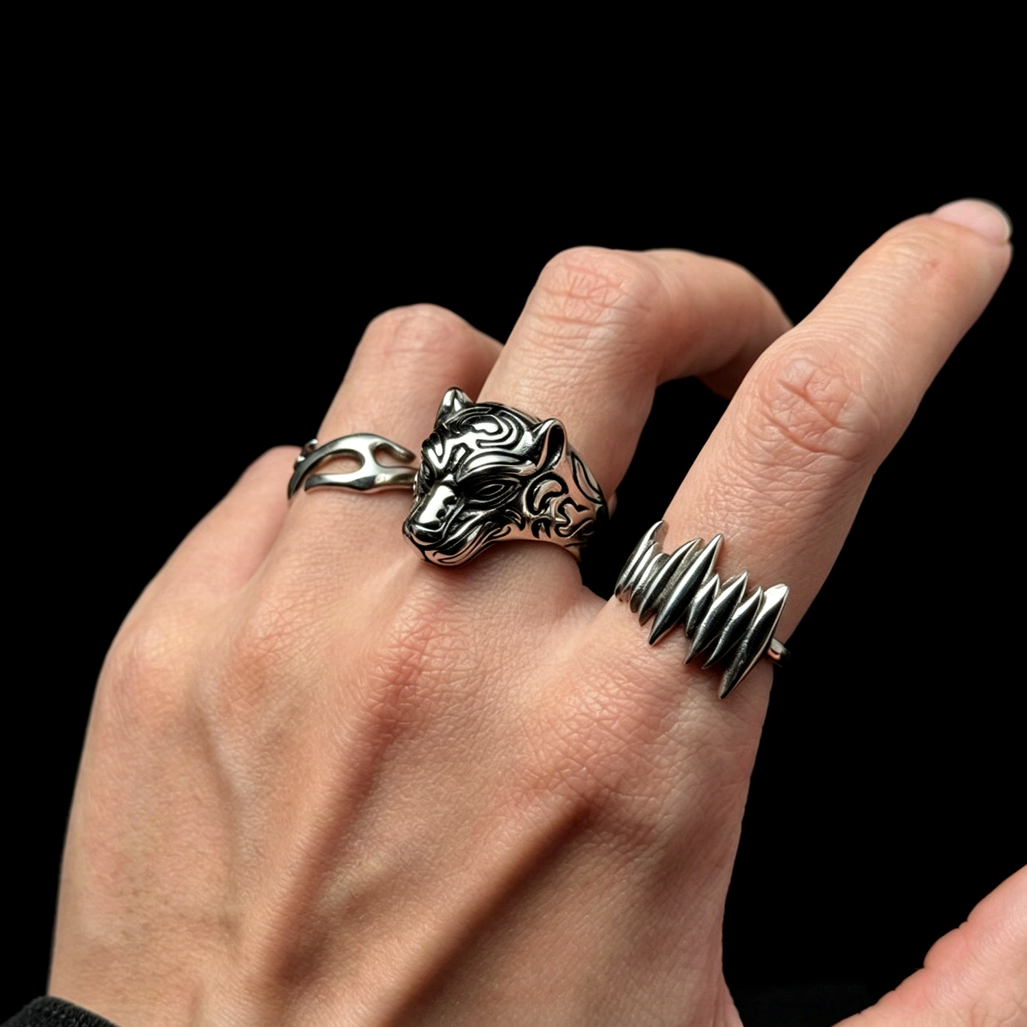 Panther Men's Titanium Ring 04 Destiny Secret