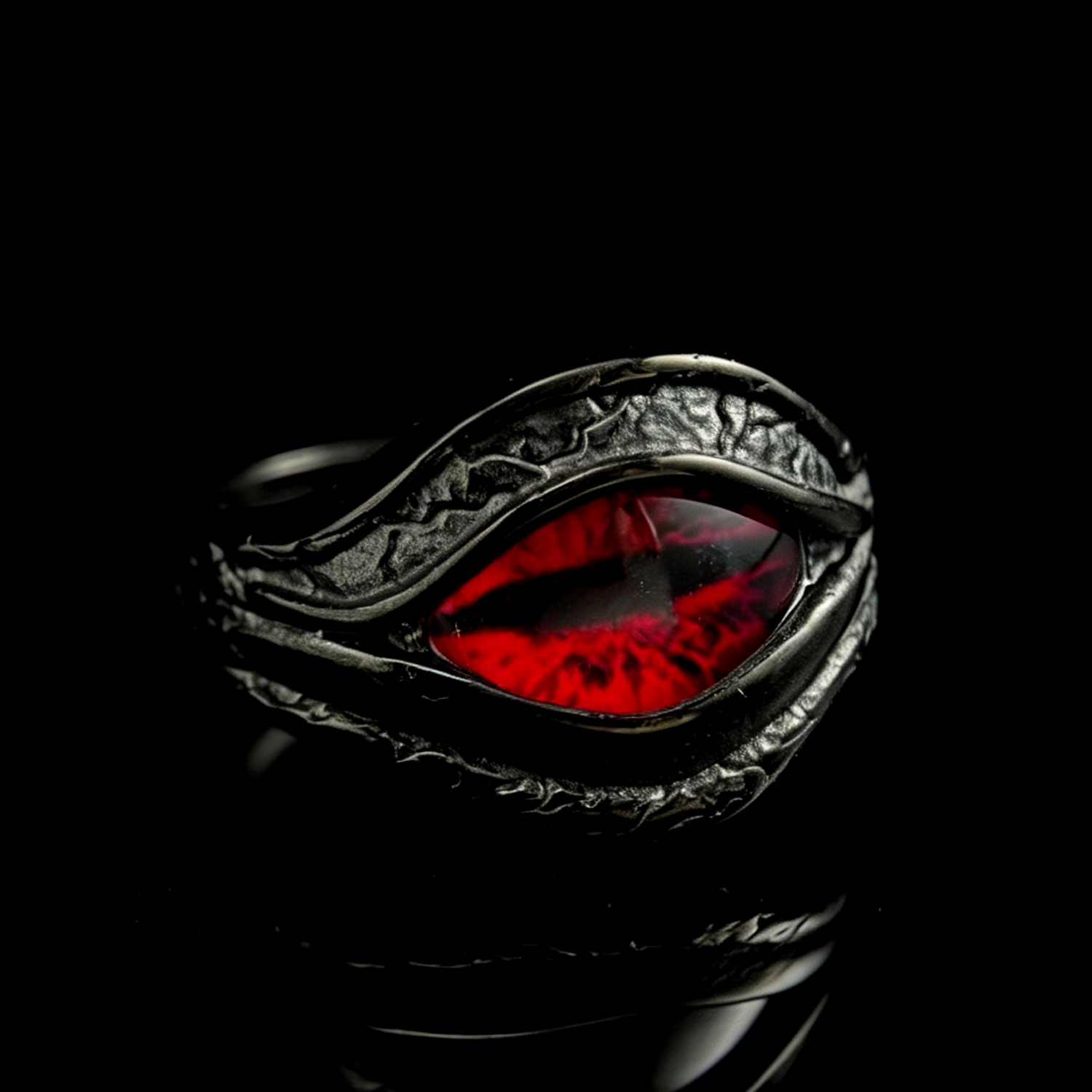 Red Eye Demon Men's Titanium Ring 02 Destiny Secret