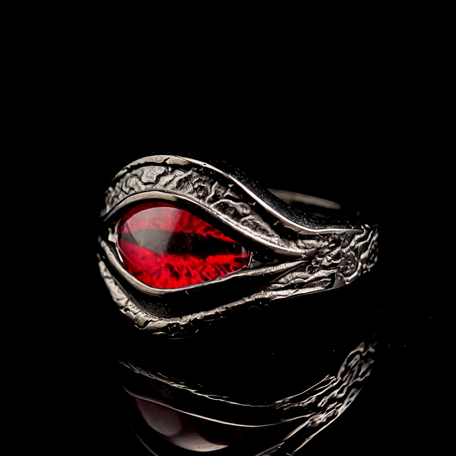 Red Eye Demon Men's Titanium Ring 03 Destiny Secret