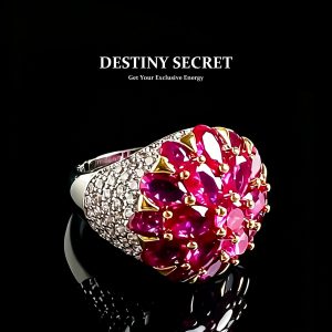 Rose Red Gemstone Women's Cocktail Ring 01 Destiny Secret