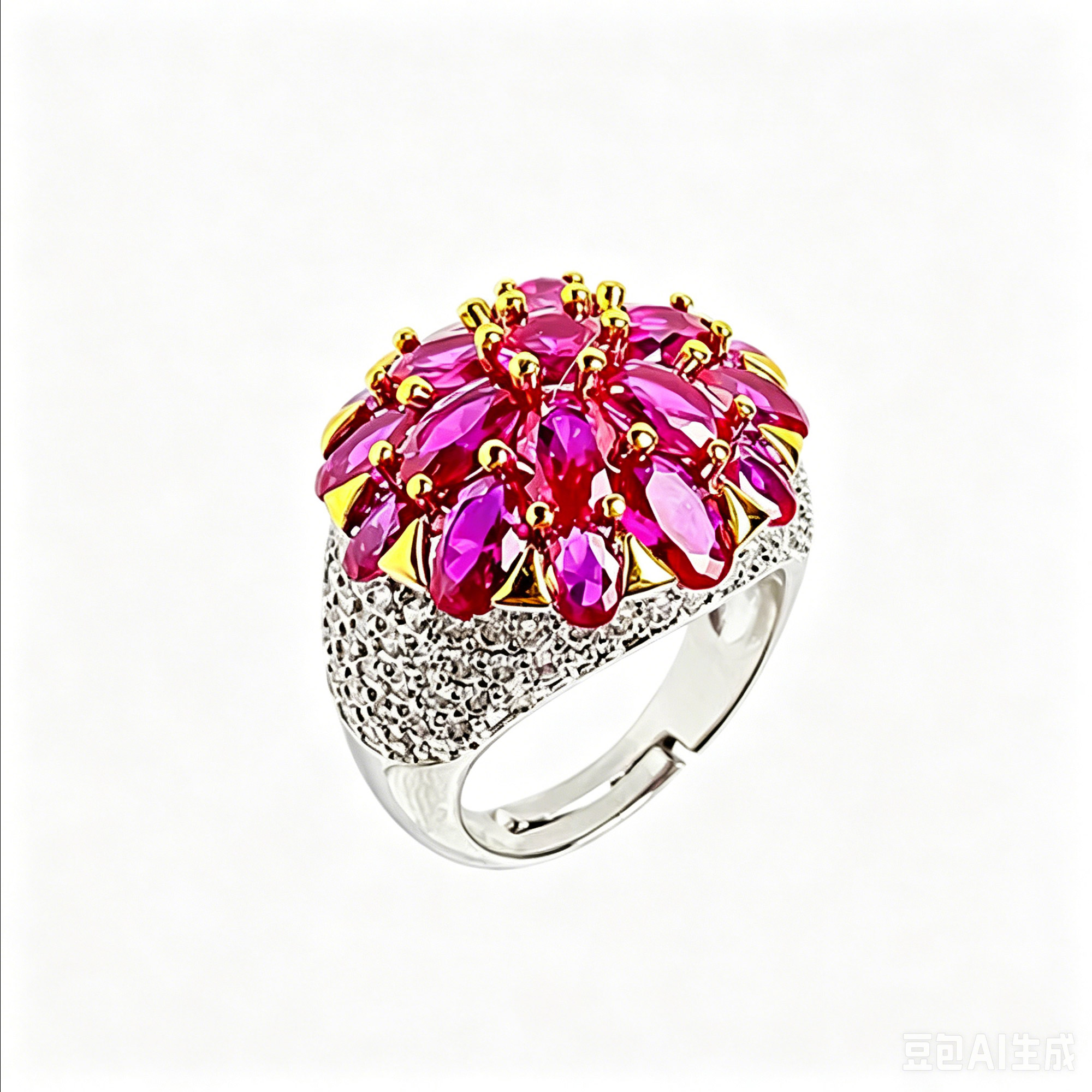Rose Red Gemstone Women's Cocktail Ring 05 Destiny Secret
