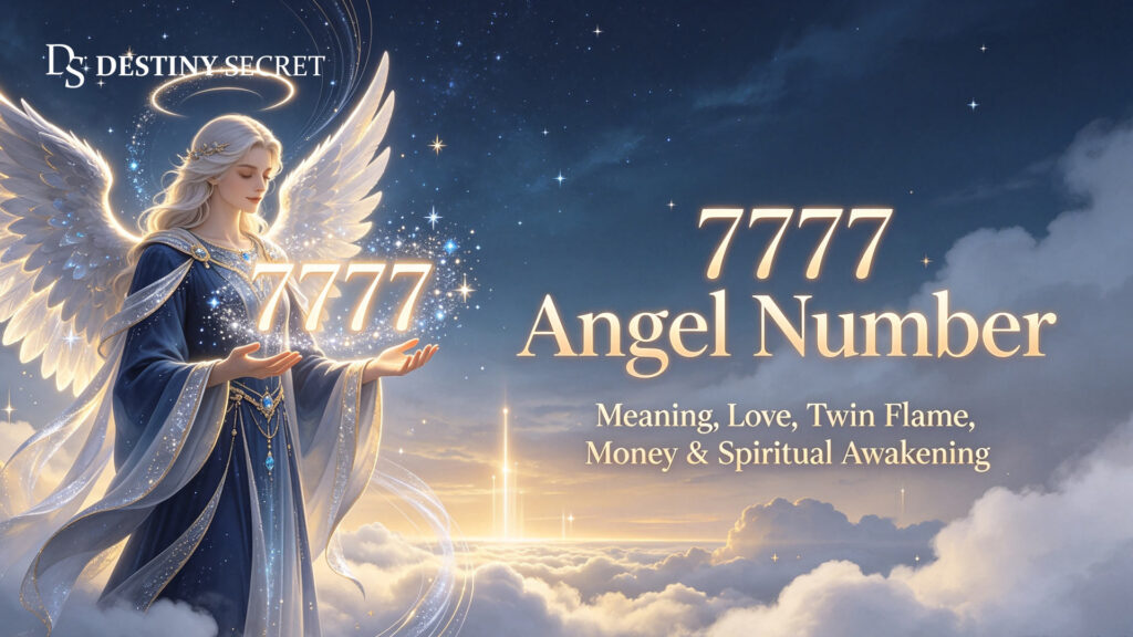 7777 Angel Number spiritual awakening, divine luck and sacred universal alignment meaning