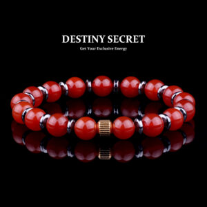 Destiny Secret Carnelian Beaded Bracelet 8mm with Hematite Spacers
