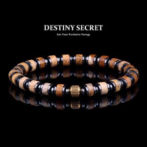 Destiny Secret Landscape Jasper Beaded Bracelet 6mm with Hematite Spacers