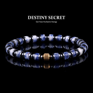 Destiny Secret Sodalite Beaded Bracelet 6mm with Hematite Spacers
