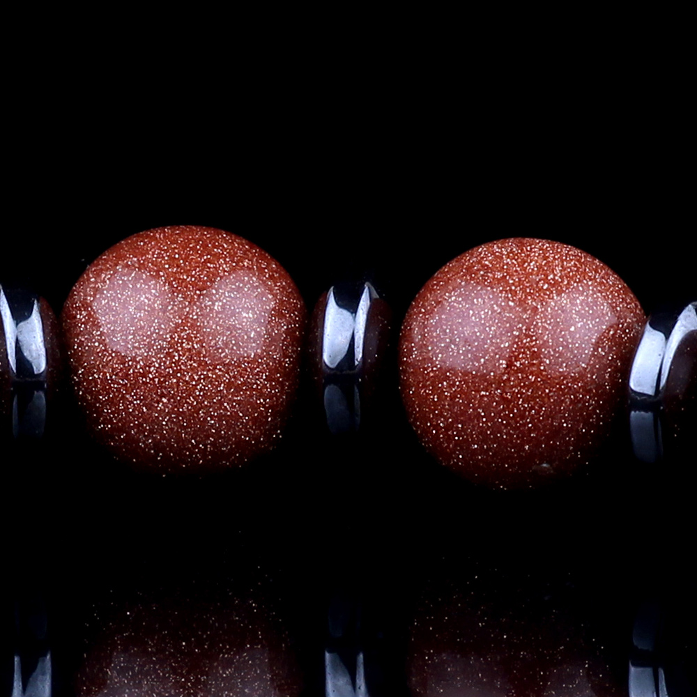 Handcrafted Premium 8mm Goldstone Crystal Bracelet