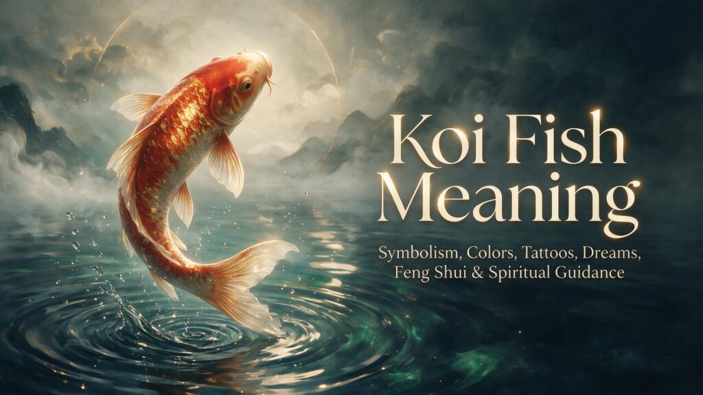 Koi fish spiritual meaning, colorful koi symbolism, feng shui luck and personal transformation