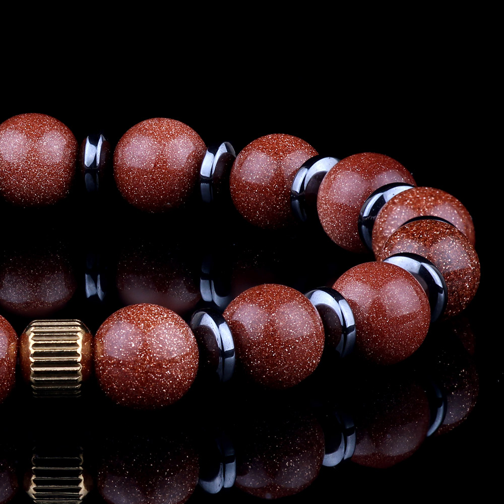 Luxurious Shining Goldstone Spiritual Protection Bracelet