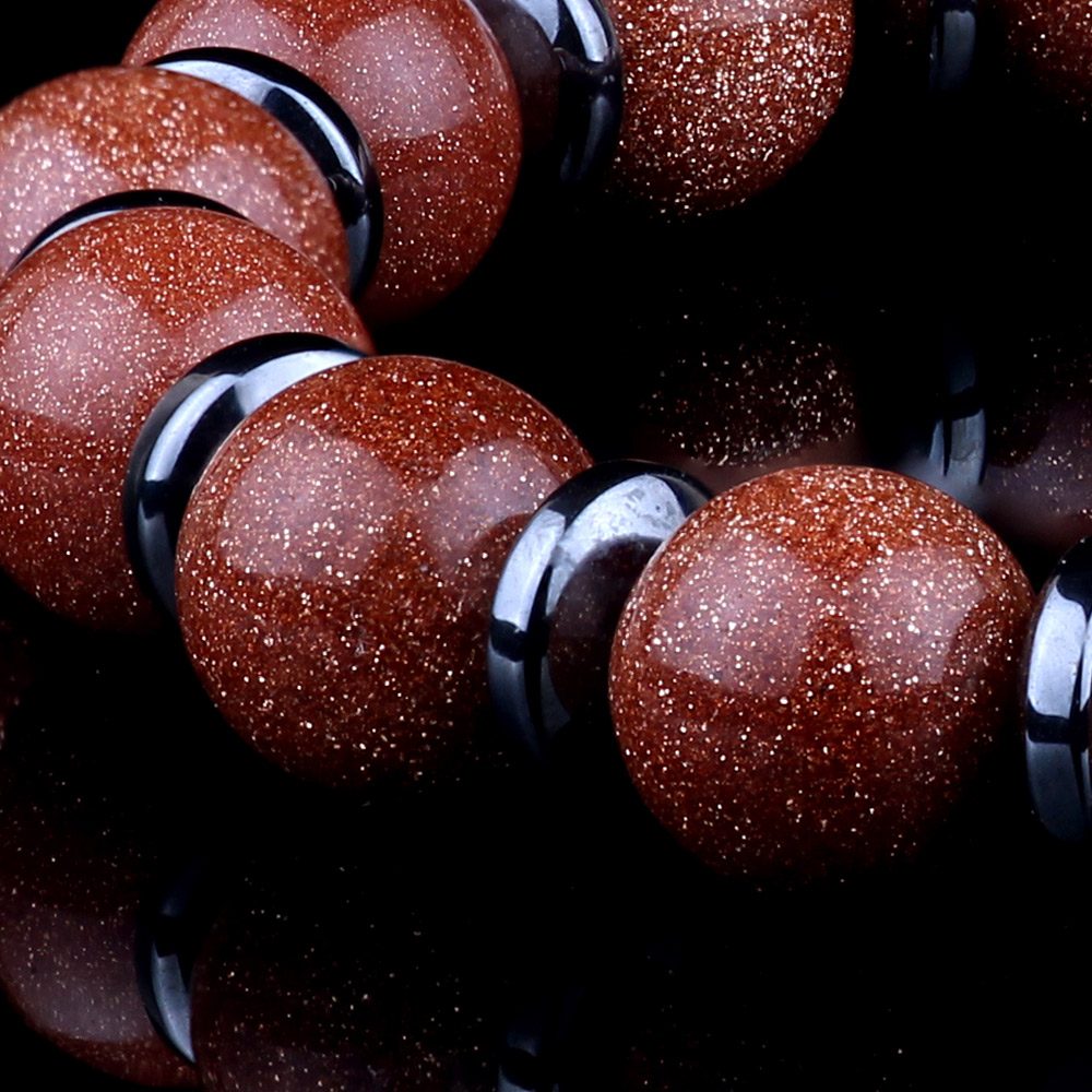 Sparkling Goldstone Positive Energy Beaded Bracelet